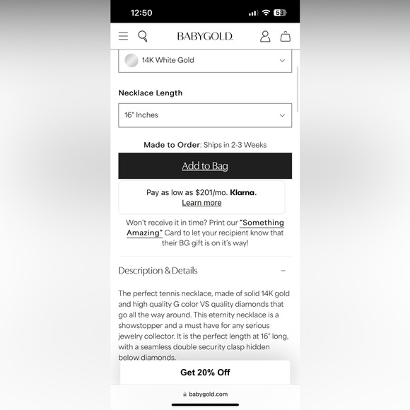 14kt White Gold Diamond Tennis Necklace 3.3ct - Picture 11 of 16